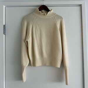 ba&sh Cream Wool Lady Pullover Turtleneck Sweater